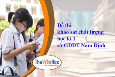 Đề thi khảo sát chất lượng học kì 1 sở GDDT Nam Định