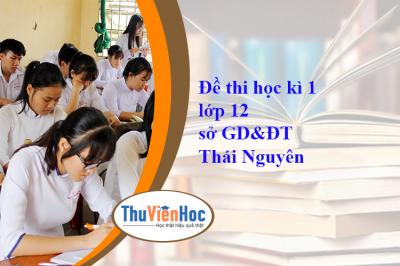 Đề thi học kì 1 lớp 12 sở GD&ĐT Thái Nguyên