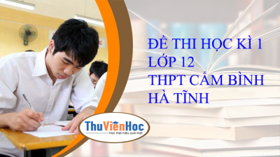 ĐỀ THI HỌC KÌ 1 LỚP 12 THPT CẨM BÌNH HÀ TĨNH