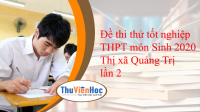 Đề thi thử tốt nghiệp THPT môn Sinh 2020 Thị xã Quảng Trị lần 2