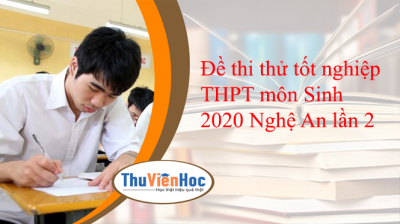 Đề thi thử tốt nghiệp THPT môn Sinh 2020 Nghệ An lần 2