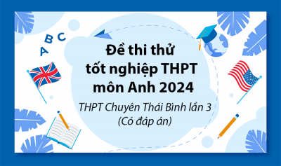 Đề thi thử tốt nghiệp THPT 2024 môn Anh - THPT Chuyên Thái Bình lần 3 (Có đáp án)