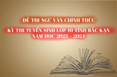 Đề thi CHÍNH THỨC môn Ngữ Văn - Kỳ thi Tuyển sinh lớp 10 tỉnh Bắc Kạn năm học 2023 -2024